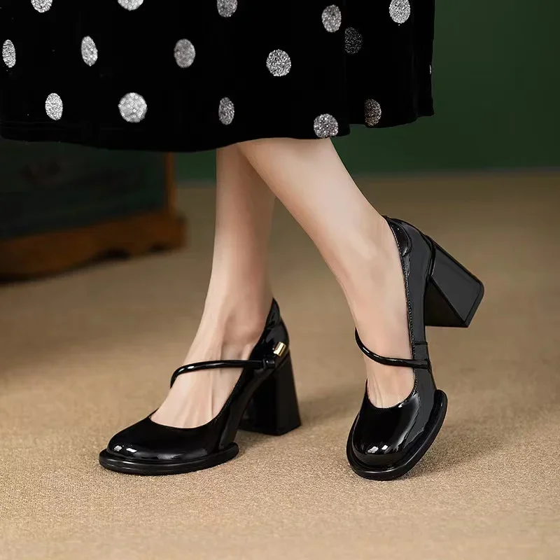 Туфли-лодочки женские на платформе и высоком каблуке винтажные Туфли Мэри Джейн