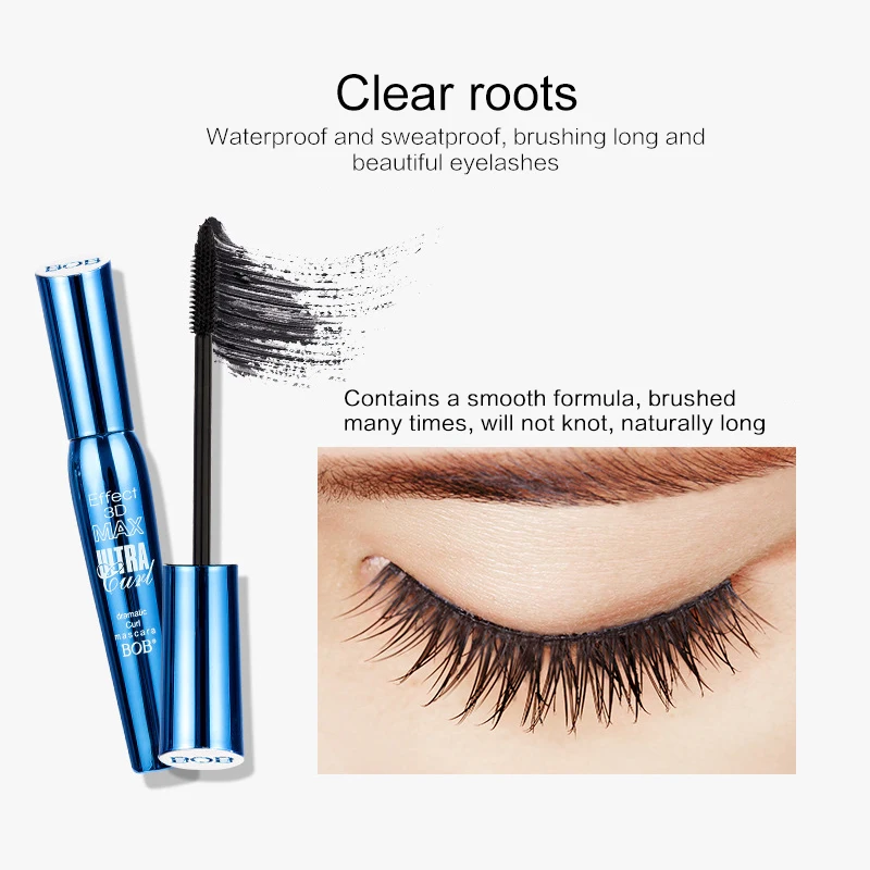 

3D Ultra-fine Brush Mascara Waterproof Lengthening Mascara Slim Professional Quick-drying Mascara Eyelash Extension Makeup Tool