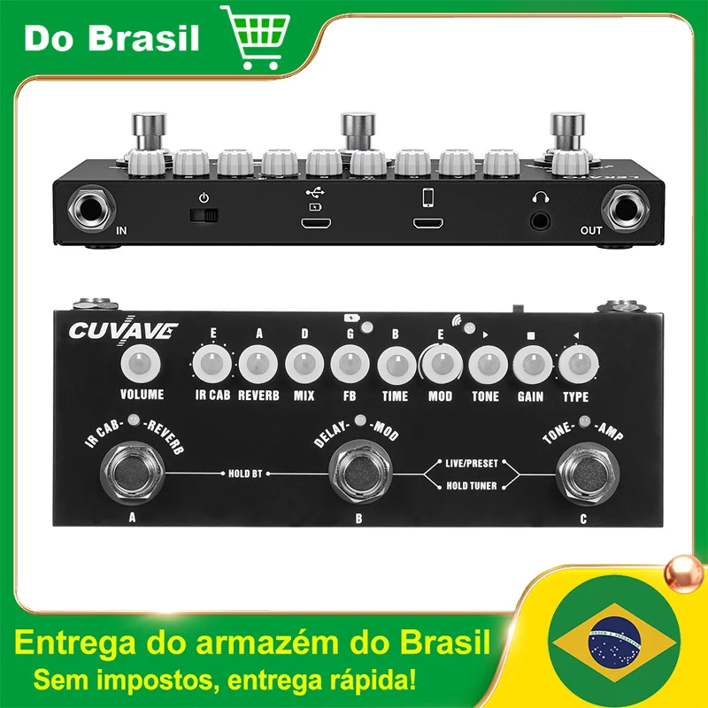 

CUVAVE CUBE BABY Portable Multi Electric Guitar Effects Pedal Combined Guitar Effect Pedals Wireless Playback Guitar Accessories