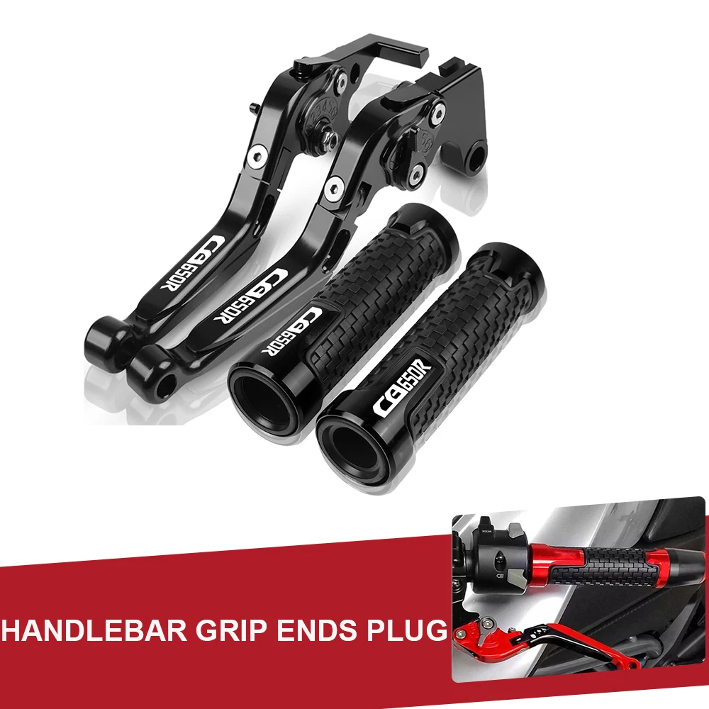 

FOR HONDA CB650R 2018 2019 2020 Motorcycle CNC aluminum Brake Clutch Lever Adjusable+Hand Grips Handlebar Grips Accessories