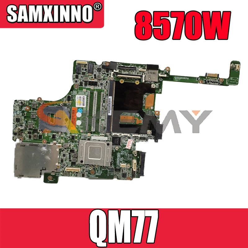 

690642-001 690642-601 Laptop motherboard For HP Elitebook 8570W QM77 2 Ram slot Notebook Mainboard 010176600 SLJ8A 695955-001
