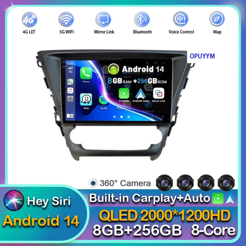 Android 14 Carplay авто радио для Toyota Avensis 2018 2019 2020 мультимедийная навигация GPS