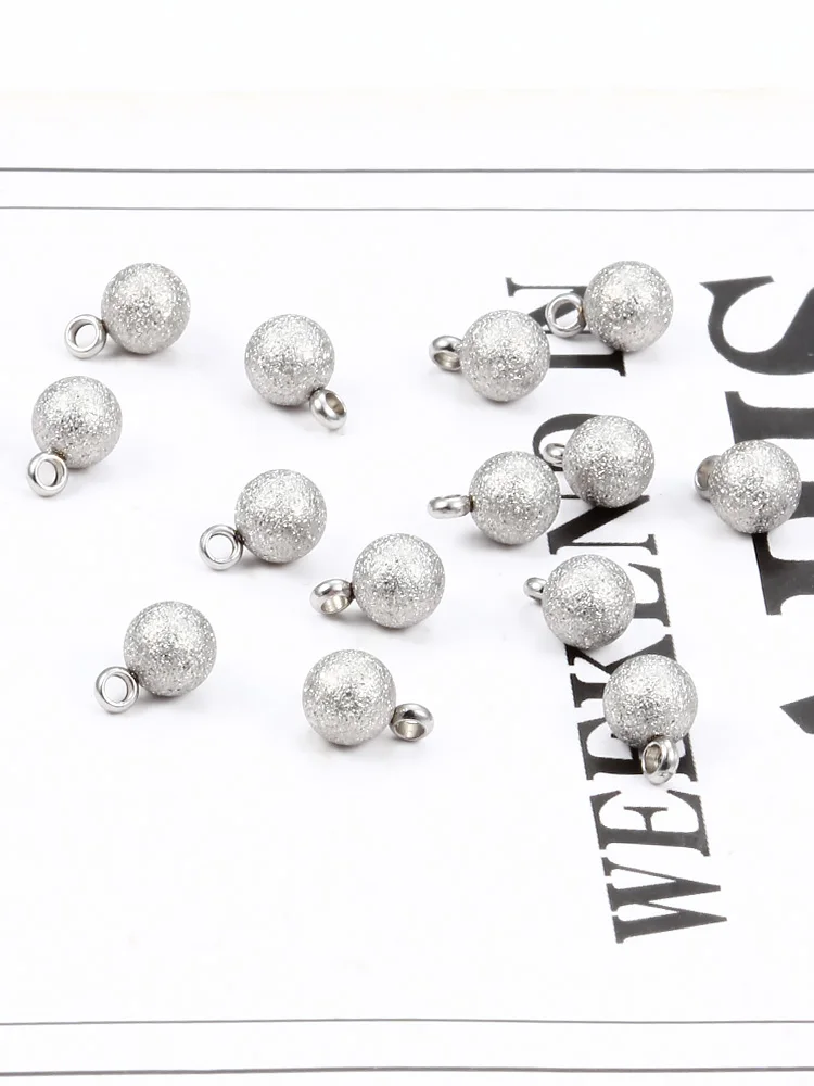 Матовые бусины из титановой стали сварочное кольцо кулон ювелирные аксессуары