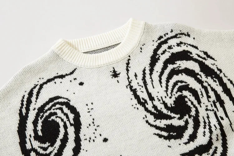 Модный уличный стиль библиотека Цзя И вязаный свитер с вращающимся дизайном