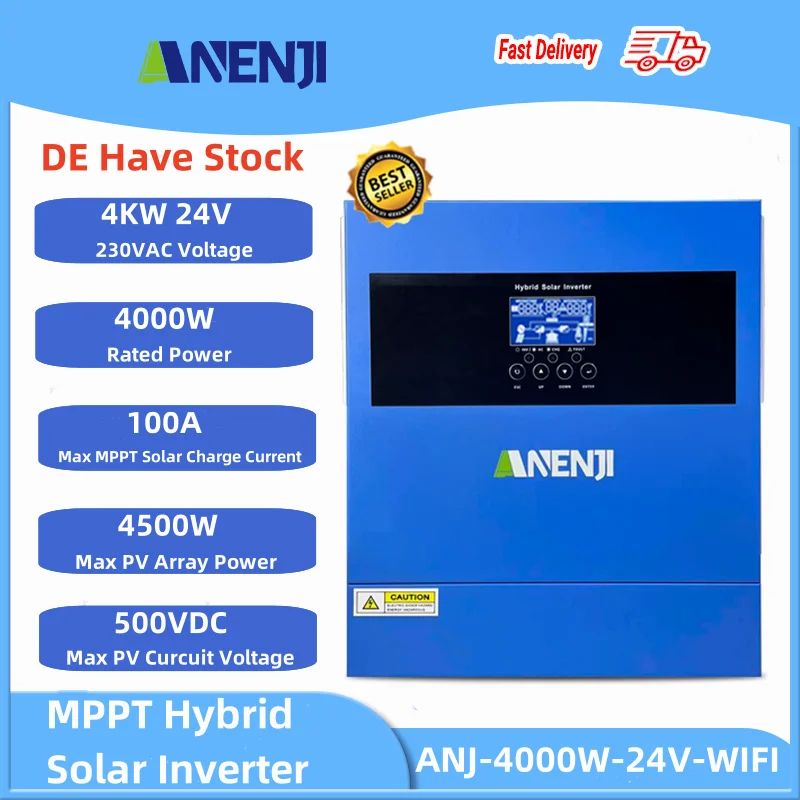 Гибридные солнечные инверторы 4 кВт 6 2 24 В 48 230 Чистая синусоида Off Grid MPPT 100A/120A