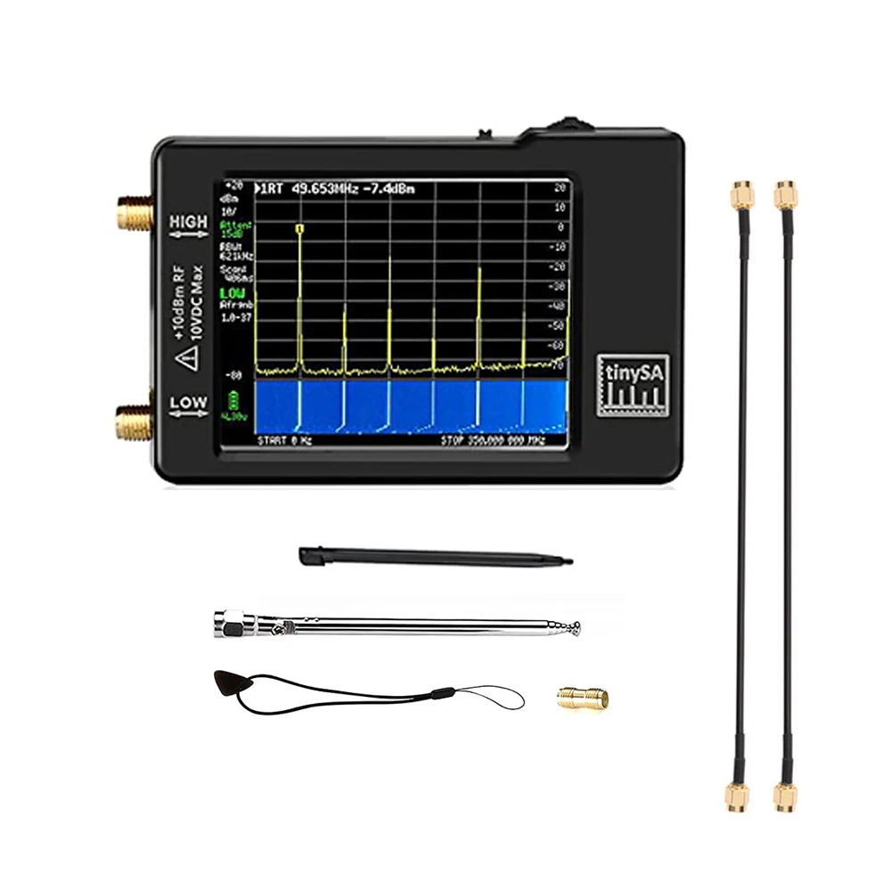 

Portable TinySA Spectrum Analyzer Handheld Tiny Frequency Analyzer 100Khz To 960Mhz 650mAh Battery 2.8"inch TFT Type-C USB