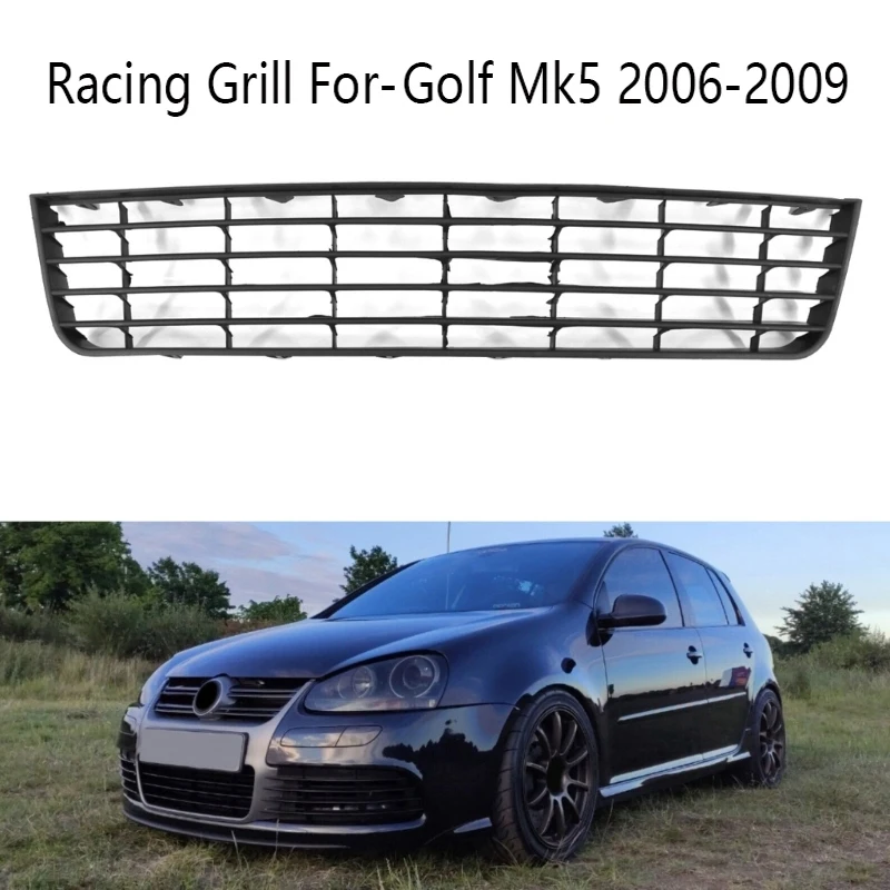 

Front Inlet Bumper Grille Racing Grill For-VW Golf Mk5 2006-2009