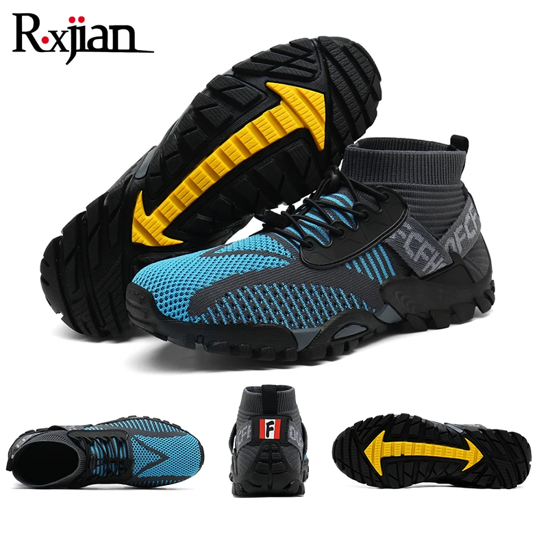 

R.xjian Lovers' Hiking Shoes Outdoor Anti-Skid Wear-Resistant Breathable Shock-Absorbing High-Quality Men's Sports Boots