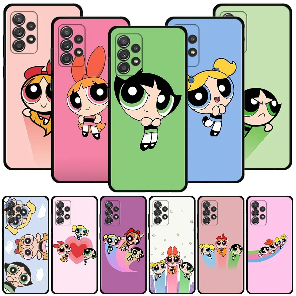 

Powerpuff Girls Rainbow Color Phone Case For Samsung Galaxy A12 A51 A71 A31 A13 A11 A01 A72 A52 A32 A22 A52s A21s A02s A02 Cover