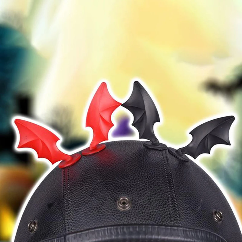 

2PCS Motorcycle Helmet Devil Horns Decor Universal Motorbike Bicycle Car Styling Helmet Stickers Accessories