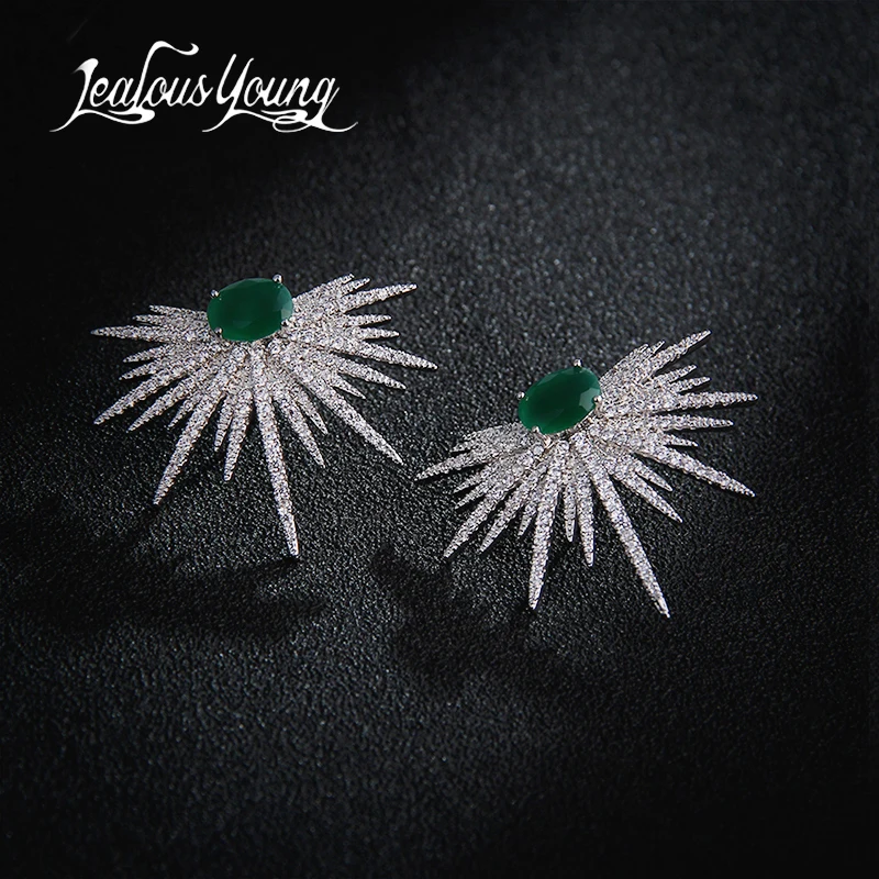

New Arrival Earrings For Women Temperament White Zircon Rhinestones Unique Design Brand Earings Fashion Jewelry Bijoux AE210