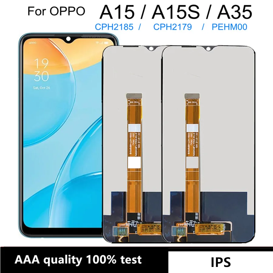 ЖК-дисплей 6,50 дюйма для OPPO A15S CPH2179 A35 PEHM00, Замена ЖК-дисплея кодирующий преобразователь сенсорного экрана в сборе