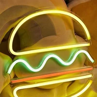 burger neon sign custom for shop decor diy led light sign personalized free design business logo custom led neon letter
