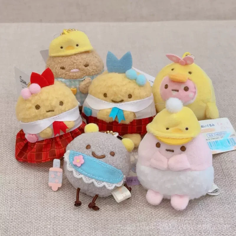 Фото НОВЫЙ 6 см Sumikkogurashi аниме серии детский сад плюшевые куклы брелки униформа костюм Sumikko Gurashi мягкая игрушка маленький кулон №3