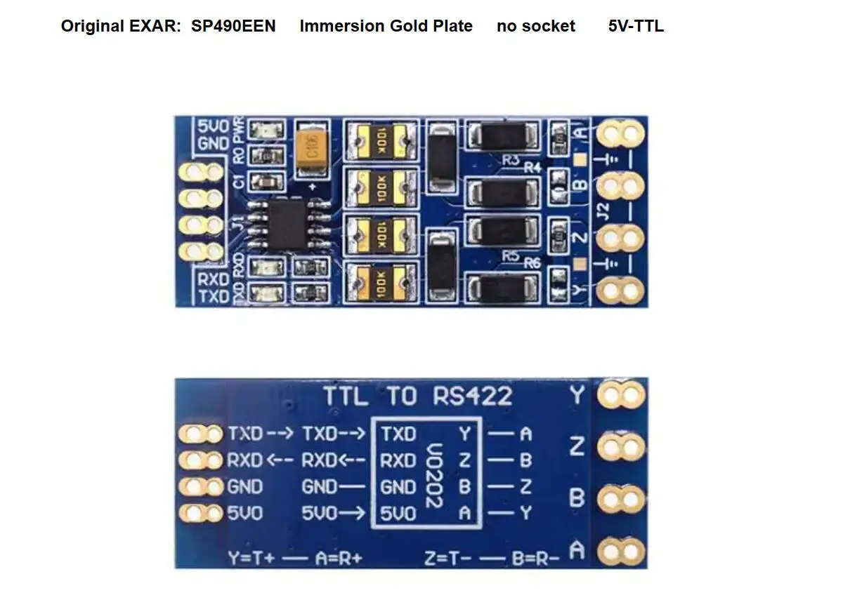 

TTL to 422 TTL to RS422 module TTL to RS422 Level Interchange Module full duplex Level bidirectional Immersion Gold Plate