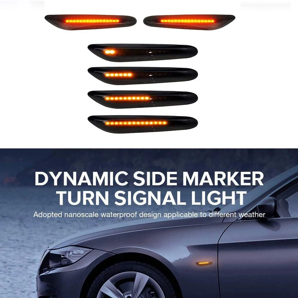 Светодиодные динамические поворотники лампа для BMW E46 E36 E60 E61 E90 E91 E92 E93 X1 E84 2 шт.