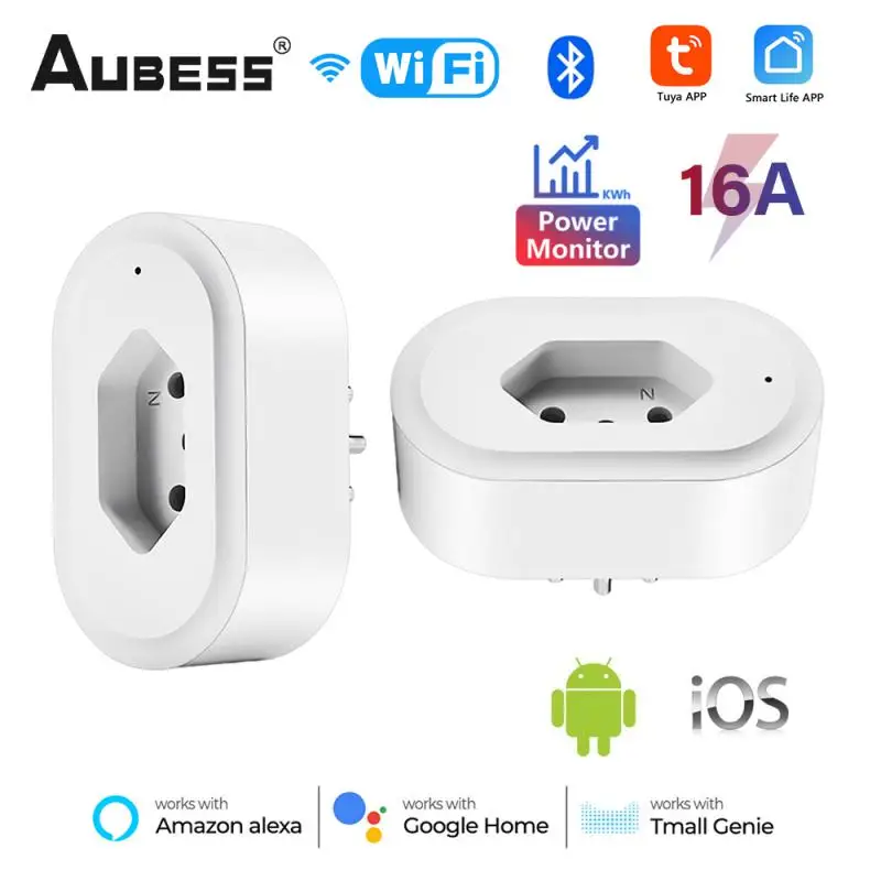 

Смарт-розетка Tuya с Wi-Fi, Bluetooth, 16 А