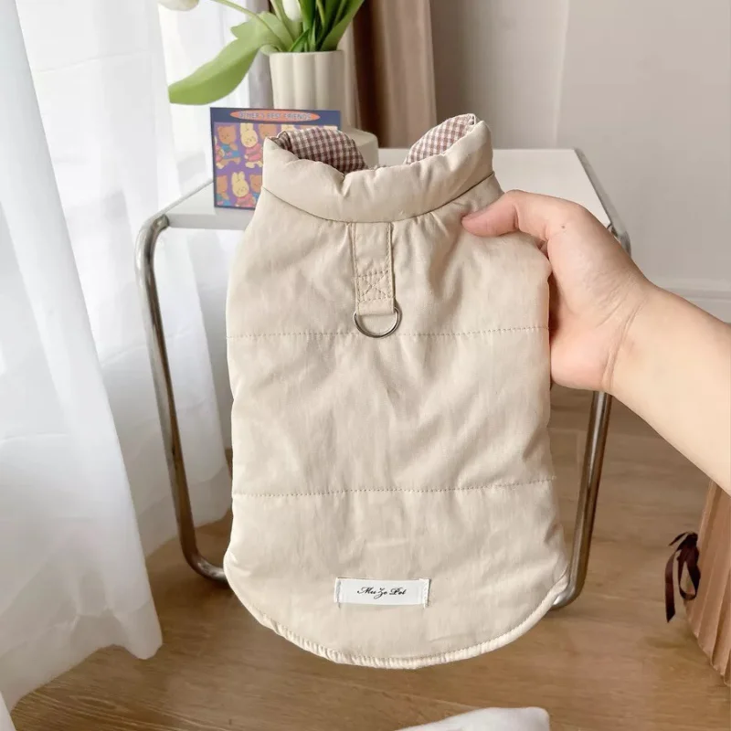 

Double-sided Vest Pet Dog Clothes Cotton Coat for Dogs Clothing Cat Small Print Cute Warm Autumn Winter Fashion Girl Chihuahua
