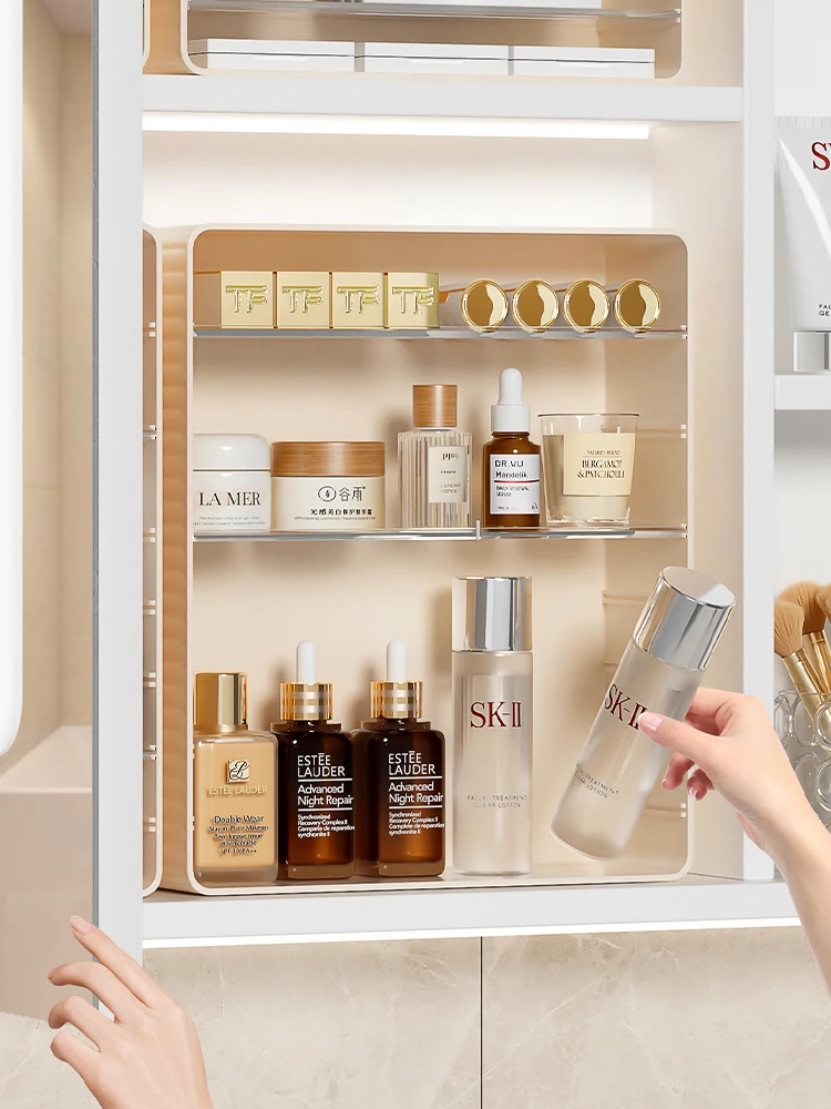 Зеркальная акриловая стойка для хранения косметики в ванной комнате держатель