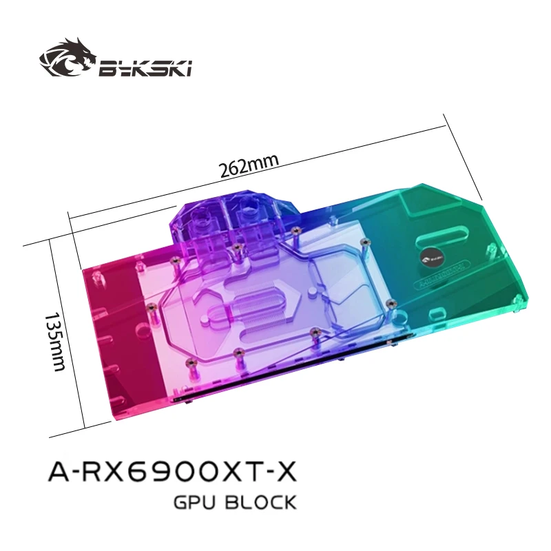 Фото Использование водяного блока Bykski A-RX6900XT-X для графической карты AMD RX6900XT 6800XT Reference Edition/0,3 мм Jet Micro-waterway/Dense Waterways №1