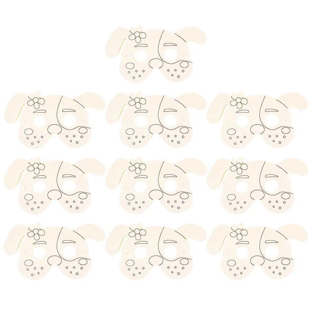 10 шт. маска DIY бумага пустая живопись рисунок мультфильм раскраска белые граффити