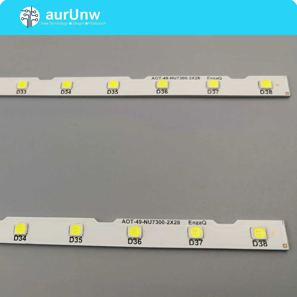 LED strip 38leds For Samsung AOT_49_NU7300_NU7100_2X38_3030C BN61-15483A LM41-00557A UE49NU7100 UE49NU7140 UE49NU7120 UE49NU7670