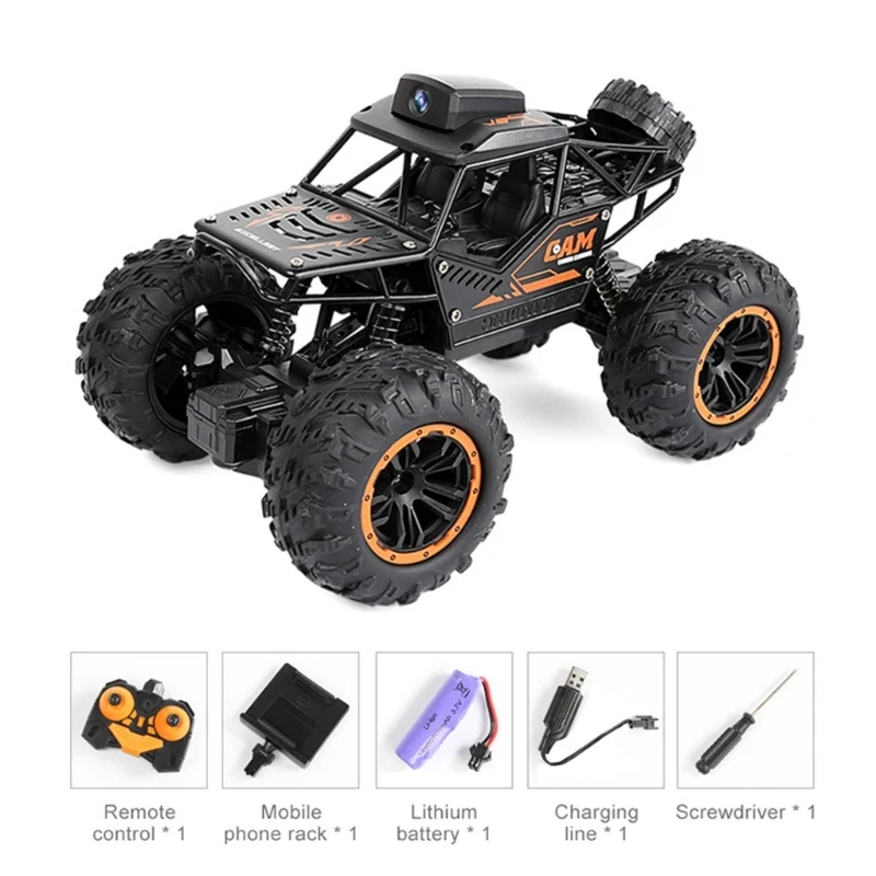 

Durable 4WD Crawler Car Off-road Toy with Wifi & Camera Children Favor Gift E65D