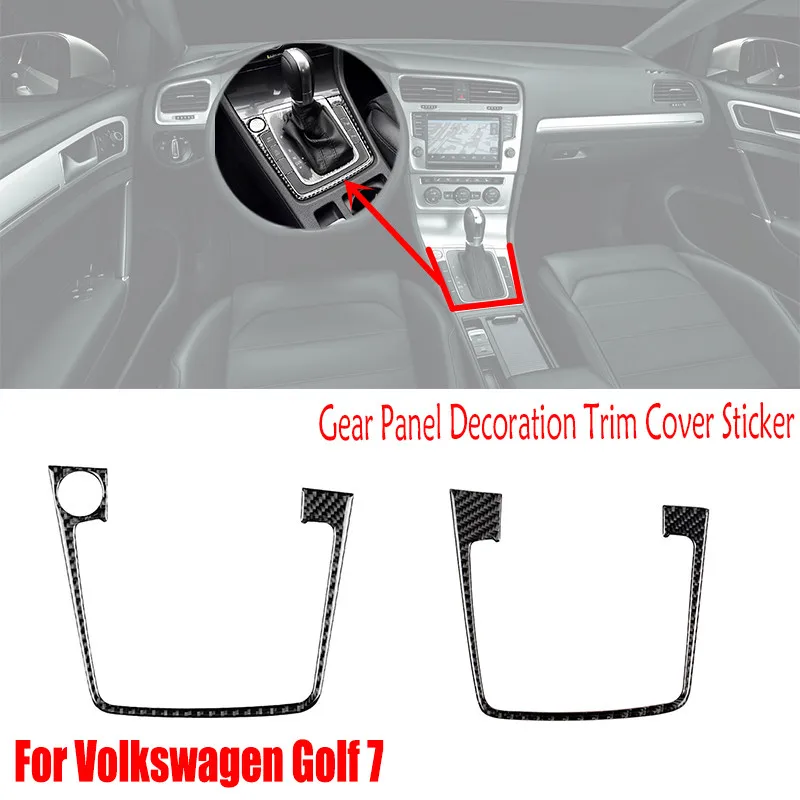 

Автомобильные аксессуары из углеродного волокна для Volkswagen Golf 7 VW 2013-2017, детали для интерьера, декоративная панель шестеренок, наклейка на кр...
