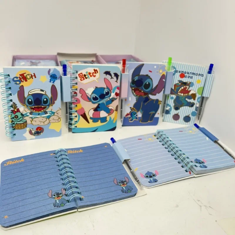 Блокнот Disney Stitch милый мультфильм аниме книга на катушке для заметок детские