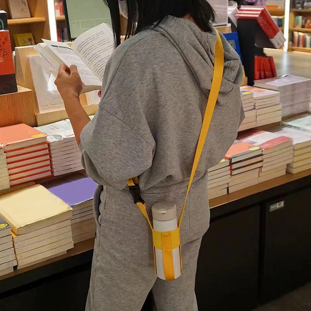 

Crossbody Water Bottle Pouch Bag Dustproof Water Bottle Carrier Bag Lightweight Easy To Clean for Outdoor Travel Hiking