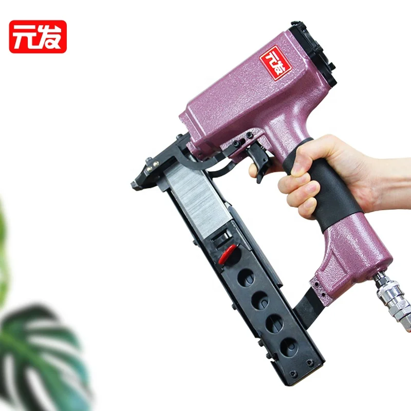 

Yanfa Pneumatic Nailer 440K Flooring Stapler for Engineered Hardwood Nail Gun U-Type 4mm length Crown 25-40mmm long Stapler 440k