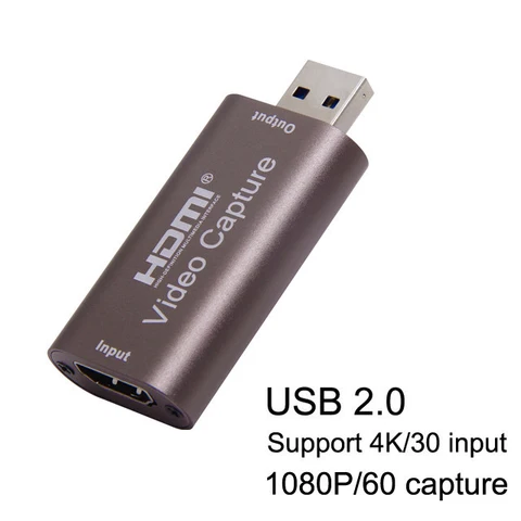 Mini HD 1080P HDMI-совместим с USB 2,0 устройство для записи видео для компьютера Youtube OBS и т. д. Прямая трансляция - изображение