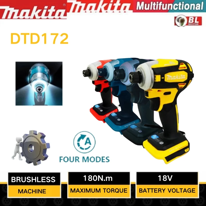 Беспроводная электрическая дрель Makita DTD172 180 крутящий момент мощный бесщеточный