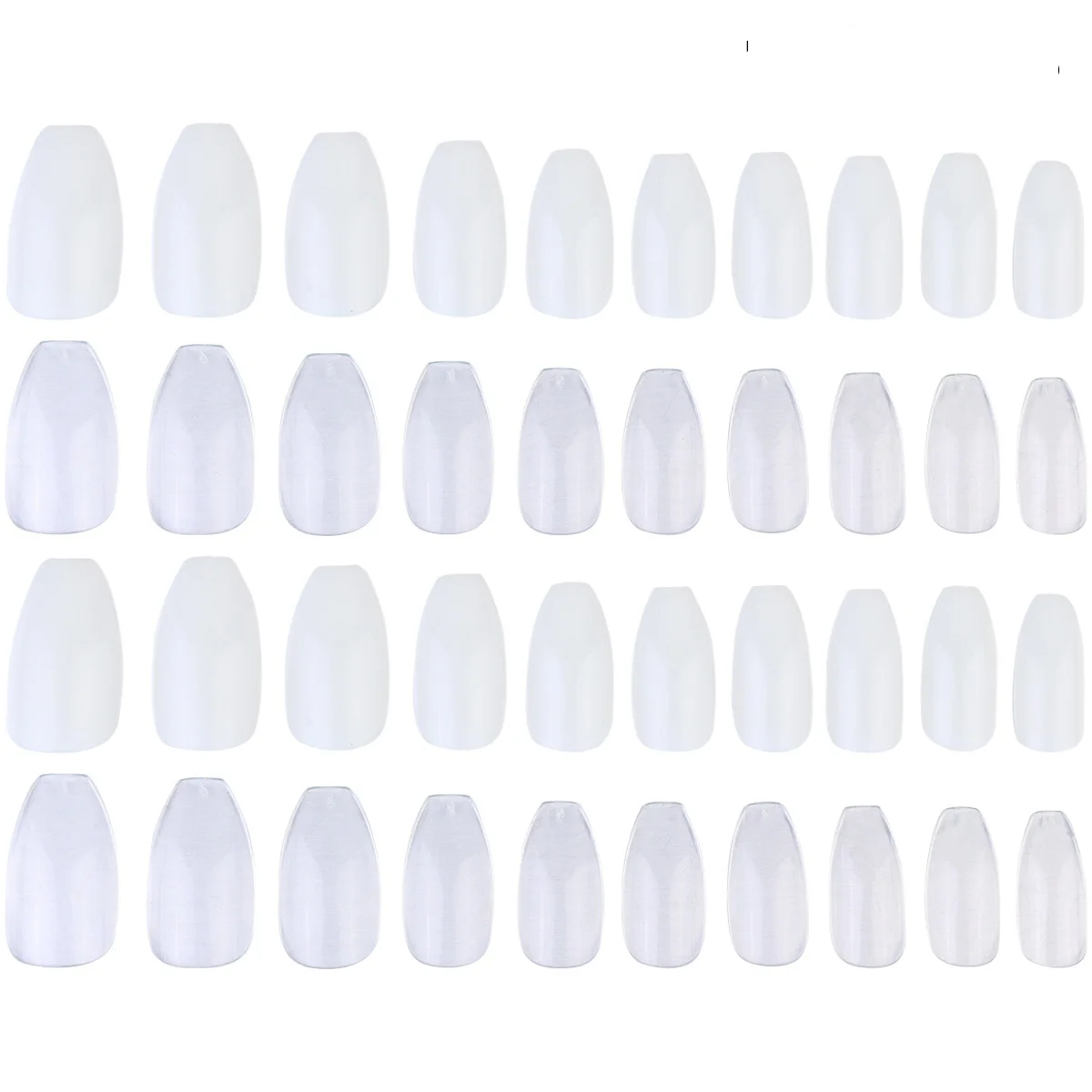 

Nails Fake Tips Nail False Clear Fingernails Shortpress Round Diy Full Cover Tip French Artificial Coffin Women
