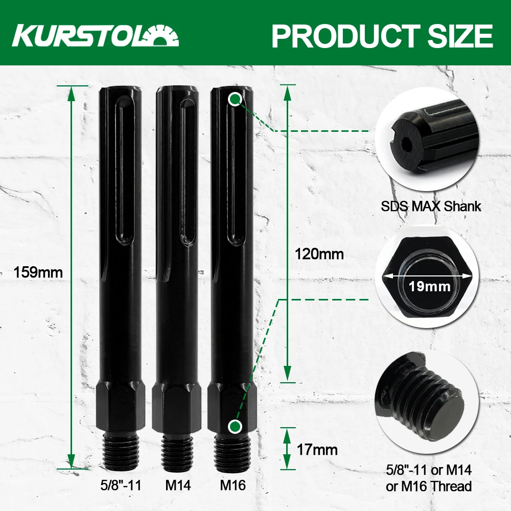 Алмазное буровое долото переходник для бурового долота M14/M16/5 8-11 резьба до SDS MAX