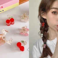 korean cute small cherry hair clip claw clamp for women girls kids hairpin crab headband lovely children accessories headwear