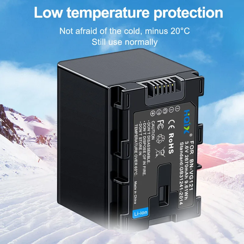 HQIX для JVC GZ-HM30 HM50 HM300 HM320 HM330 HM545 HM450 HM550 HM570 HM650 HM670 HM855 HM870 камера BN-VG121 Зарядное