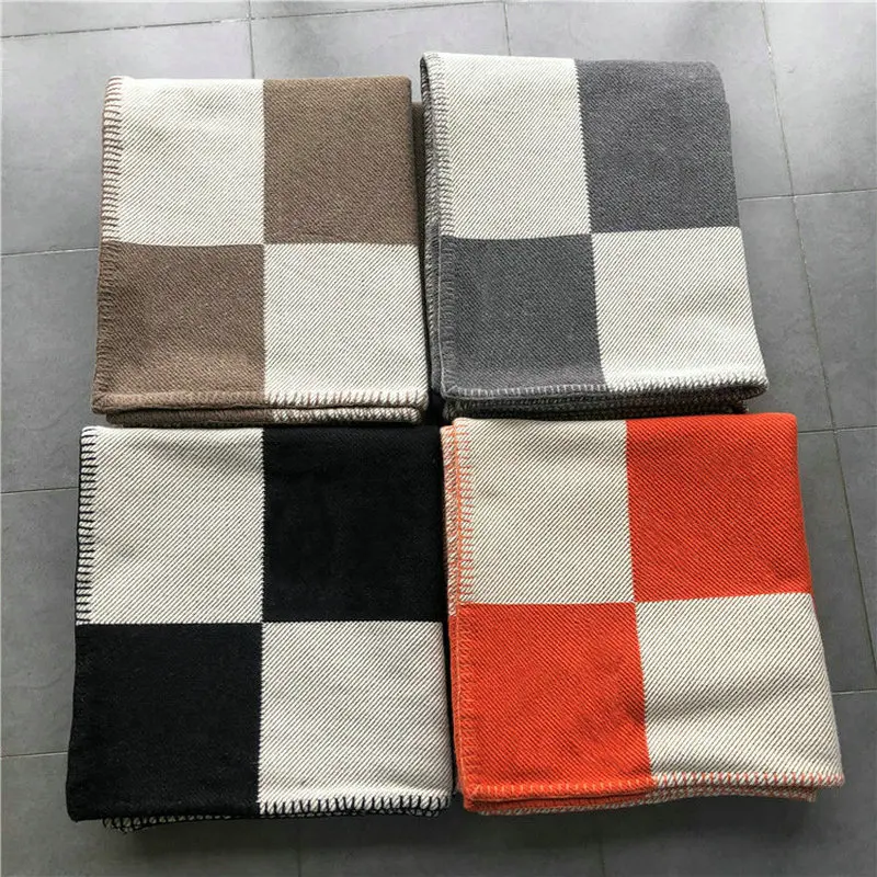 

Designer Letter H Blanket Cashmere Crochet Scarf Shawl Portable Soft Warm Blanket Wool Knitted Blanket Luminous Unicorns Blanket