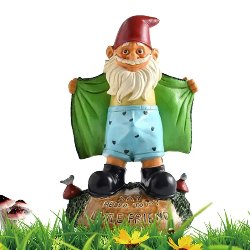 

Funny Garden Gnomes Yard Decor Resin Funny Gnome Figurine Novelty Funny Resin Statue For Lawn Ornaments Bookshelf Decor