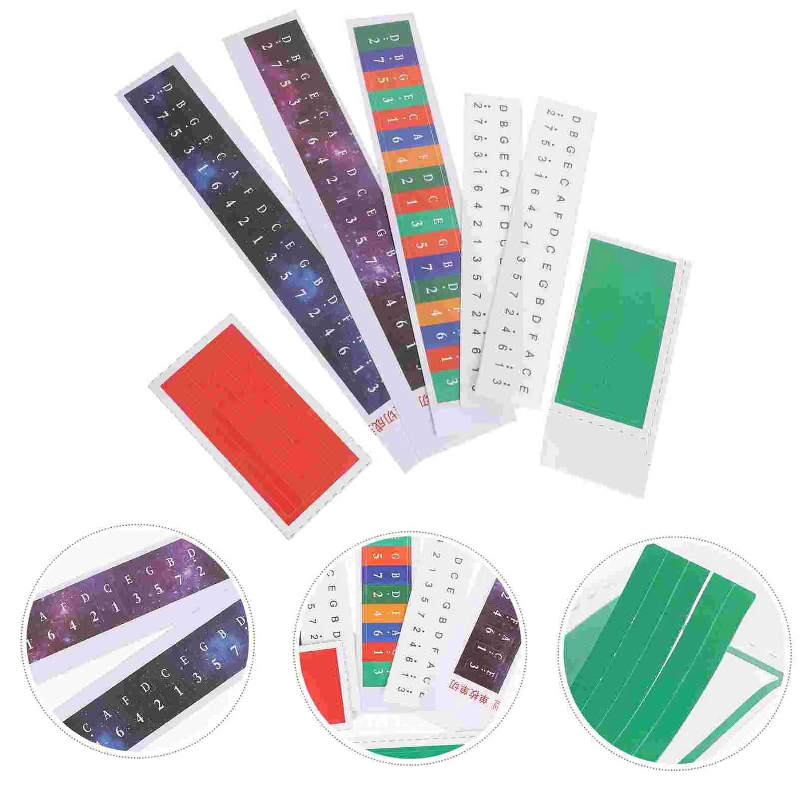 

5 Sets Finger Piano Note Sticker Removable Stickers Keyboards Thumb Accessories Parts Labels Paper Instrument Supplies Child