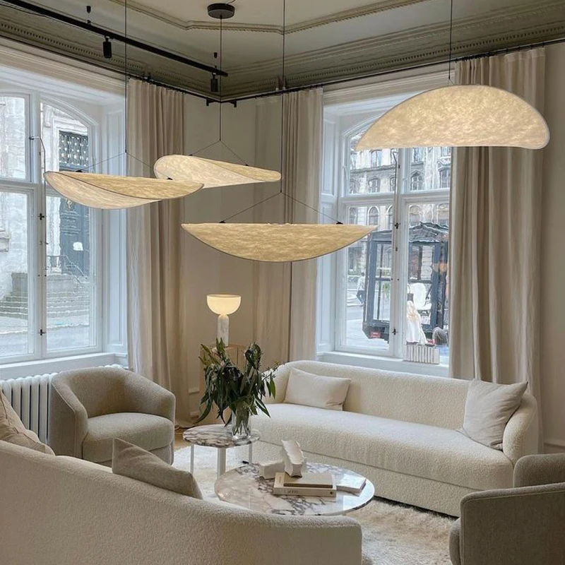 

Italian Silk Flying Saucer Pendant Lamp Nordic Modern Vertigo LED Chandelier Suitable for Living Room, Dining Room, Bedroom