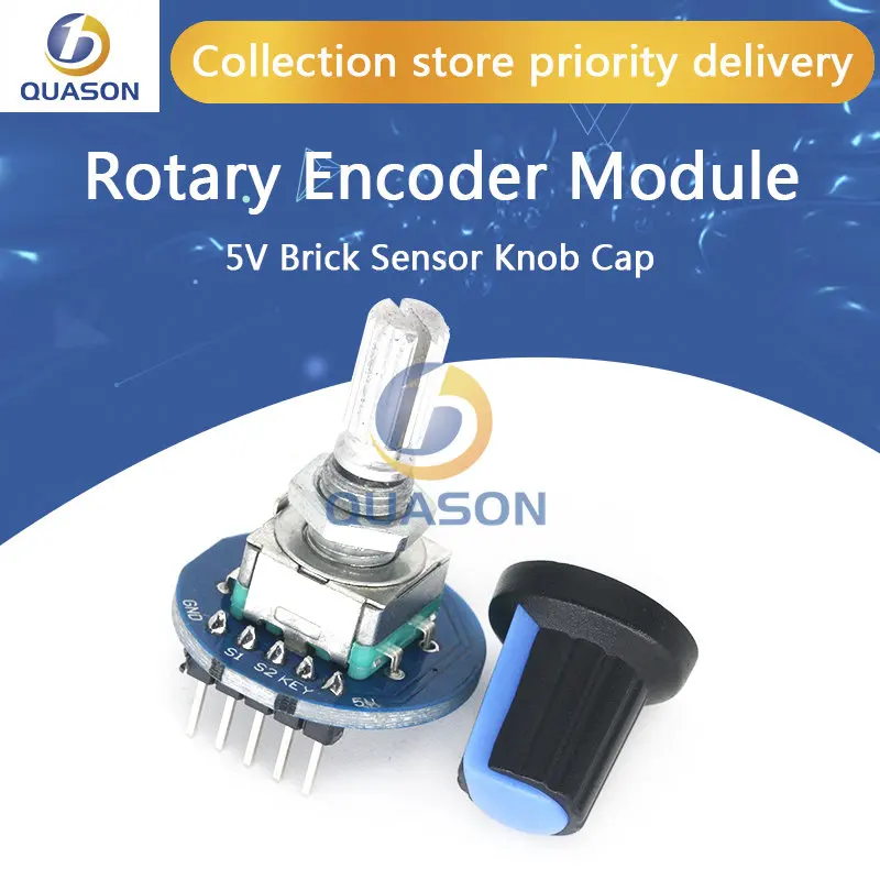 

10PCS/LOT Rotary Encoder Module for Arduino Brick Sensor Development Round Audio Rotating Potentiometer Knob Cap EC11