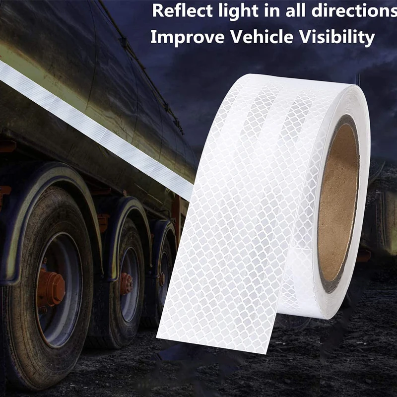 

5cmX25m/Roll Waterproof Reflective Safety Warning Tapes Self-Adhesive Stickers For Car Truck Motorcycle Boat