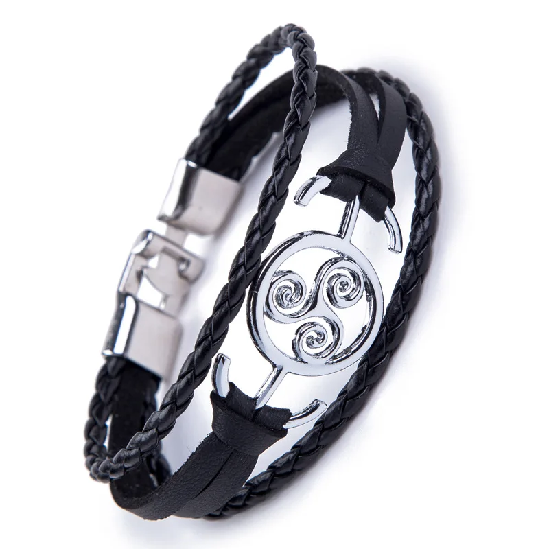 Мужской многослойный браслет-цепочка с волком Triskelion Allison Argen |