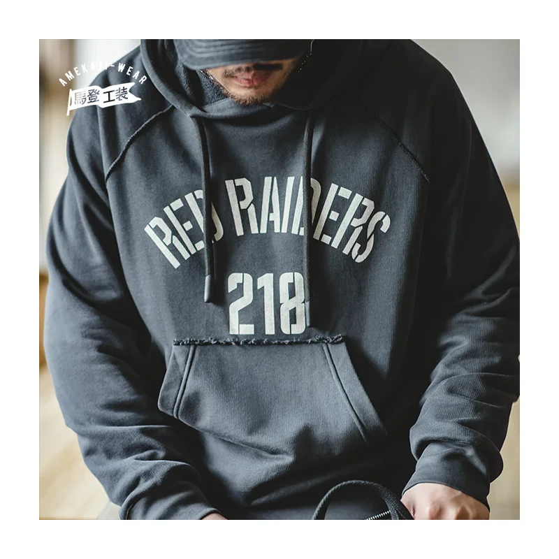 

Maden 2022 Hoodies Oversize Sweatshirt Men's Clothing American Vintage Letter Print Streetwear Mens Hip Hop Casual Pullover