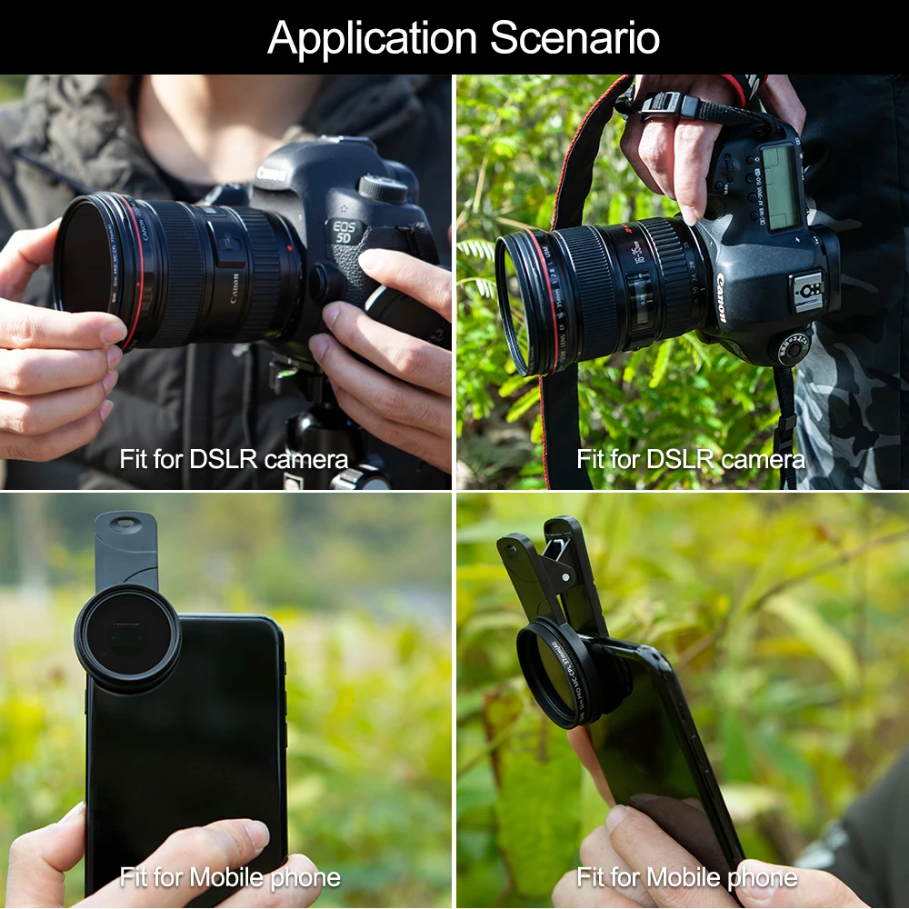 Прозрачный поляризатор для объектива цифровой зеркальной фотокамеры