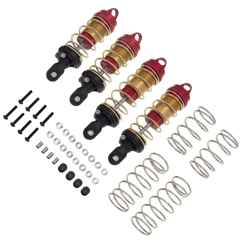 

4Pcs Metal Front And Rear Shock Absorber For Traxxas Slash 4X4 VXL 2WD Rustler Stampede Hoss 1/10 RC Car Upgrade Parts
