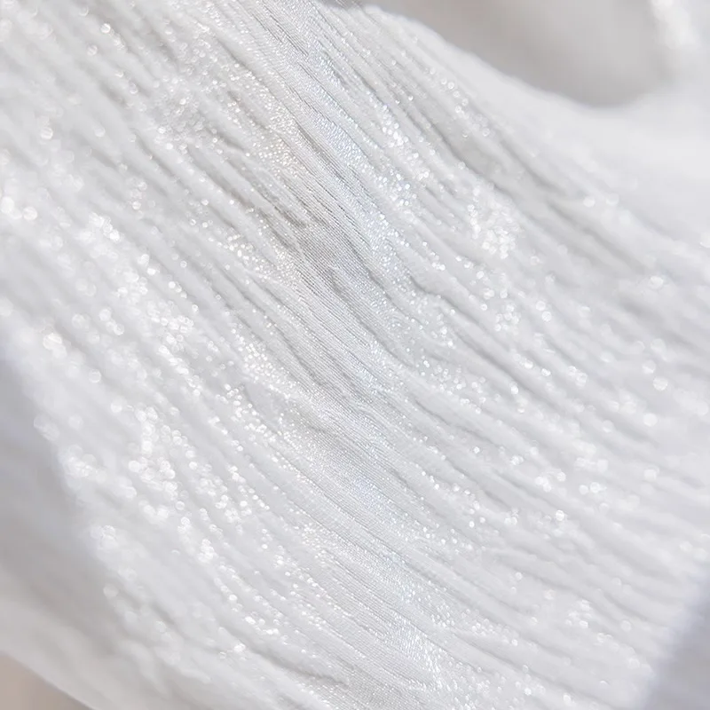 Fonflora Роскошные блестящие белые тюлевые шторы для гостиной жемчужные оконные