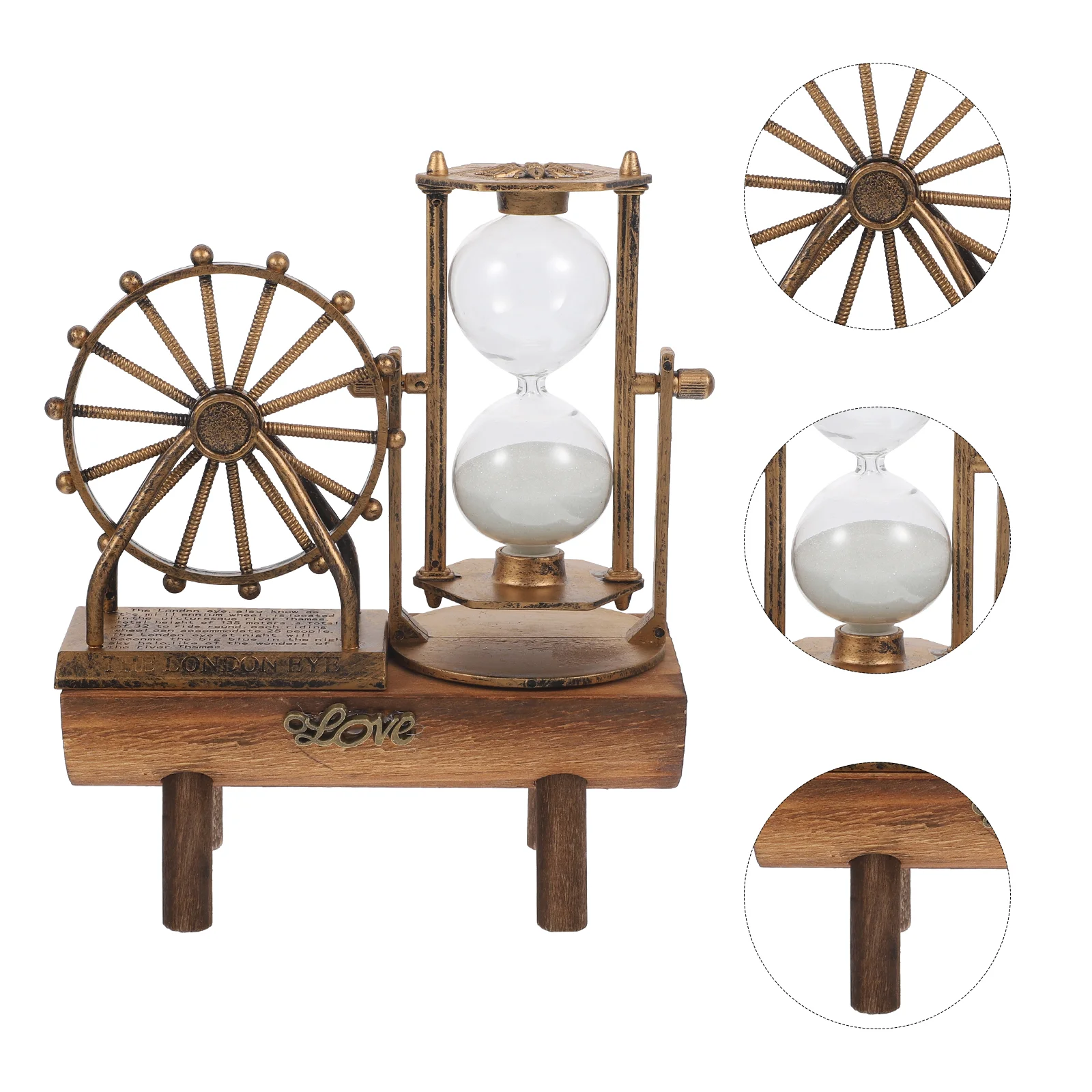 

Exquisite Desktop Ferris Wheel Decor Unique Sand Clock Decors Tabletop Craft Desktop Decor