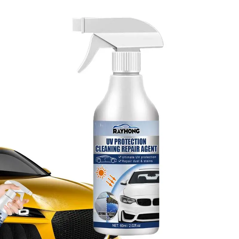

Средство для очистки автомобильной мойки, 60 мл, спрей для защиты от УФ-лучей для автомобилей, отпугивает пыль, грязь и пятна, гладкий матовый, восстанавливает внешний вид